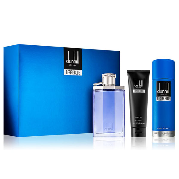 DUNHILL Desire Blue Men EDT 100ml + 90ml Shower Gel +195ml Deodorant Set